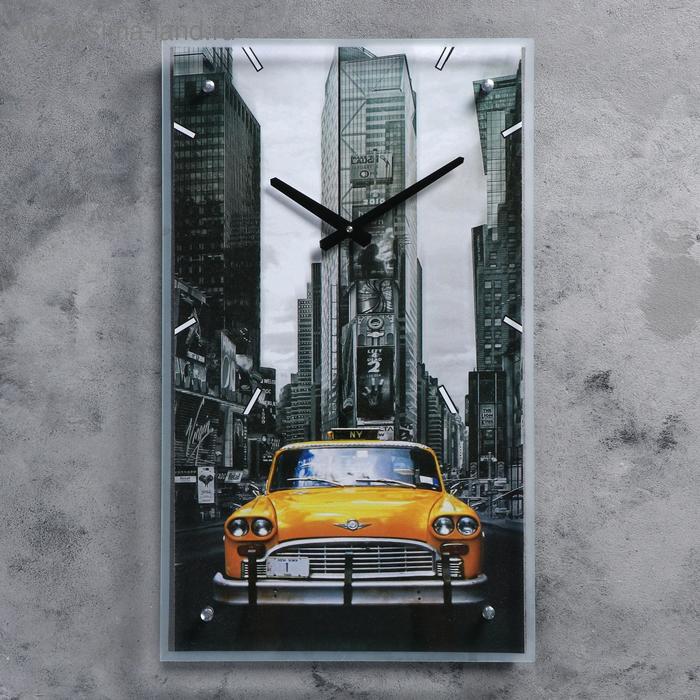 Часы настенные, серия: Транспорт, "Ретро авто", стекло, 35х60 см - Фото 1