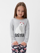 Пижама для девочки (лонгслив и брюки) KAFTAN: Polar Bear, размер 34 (122-128 см), сине-серая - Фото 7