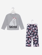 Пижама для девочки (лонгслив и брюки) KAFTAN: Polar Bear, размер 34 (122-128 см), сине-серая - Фото 9