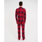 Пижама новогодняя мужская: рубашка, брюки KAFTAN Christmas, красная, размер 52 - Фото 14