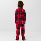 Пижама детская новогодняя (рубашка и брюки) KAFTAN Christmas, размер 32, (110-116 см), красная 7188008