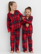 Пижама детская новогодняя: рубашка и брюки KAFTAN: Christmas, красная, рост 122-128 см - Фото 4