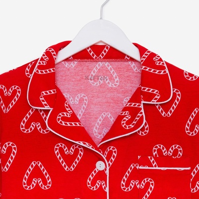 Пижама новогодняя женская (рубашка, брюки) KAFTAN Love, размер 48-50