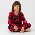 Пижама детская новогодняя (рубашка и брюки) KAFTAN Christmas, размер 28 (86-92 см), красная 7188006