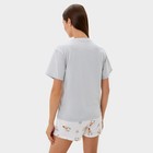 Пижама новогодняя женская (футболка, шорты) KAFTAN Deers, белая, серая, размер 40-42 7291368