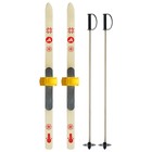 Комплект лыжный подростковый: лыжи 90 см, палки 80 см, цвета МИКС - фото 320656099