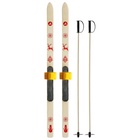 Комплект лыжный подростковый: лыжи 100 см, палки 80 см, цвета МИКС - фото 119095631