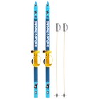 Лыжный комплект, 120 см, с креплениями и палками длиной 90 см, цвета микс - Фото 7