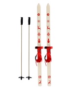 Лыжный комплект, 110 см, c креплениями с резиновой пяткой и палками длиной 80 см - Фото 6