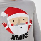 Пижама новогодняя мужская KAFTAN "Santa", цвет красный/серый, размер 48 - Фото 4