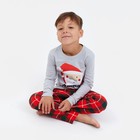 Пижама новогодняя детская: лонгслив, брюки, KAFTAN: Santa, рост 98-104 см - Фото 6