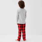 Пижама новогодняя детская: лонгслив, брюки, KAFTAN: Santa, рост 110-116 см - Фото 4