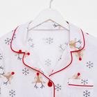 Пижама новогодняя женская (рубашка и брюки) KAFTAN "Deers", цвет белый, размер 48-50 - Фото 9