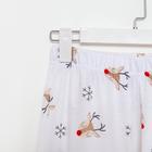 Пижама новогодняя женская (рубашка и брюки) KAFTAN "Deers", цвет белый, размер 48-50 - Фото 12