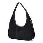 Сумка-хобо, отдел на молнии, цвет чёрный - Фото 1