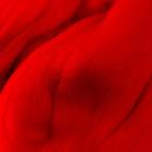 Гребенная лента 100% тонкая мериносовая шерсть 100гр (06 красный) - Фото 3