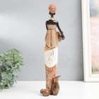 Сувенир полистоун "Африканка с кувшином, цветное платье" 31х6х6,5 см - фото 24725241