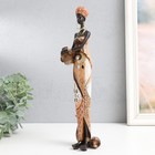 Сувенир полистоун "Африканка с кувшином, цветное платье" 31х6х6,5 см - фото 24725242