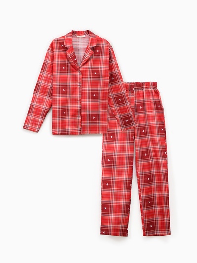 Пижама женская (рубашка, брюки) KAFTAN Red, размер 44-46