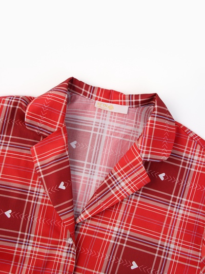 Пижама женская (рубашка, брюки) KAFTAN Red, размер 44-46