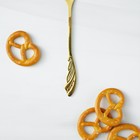 Ложка десертная из нержавеющей стали Magistro «Перо», длина 12.5 см, золотистая - Фото 6