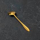 Ложка десертная из нержавеющей стали Magistro «Ромашка», длина 12,5 см, цвет золотой - Фото 2