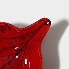 Соусник стеклянный Доляна «Лист», 80 мл, 13×8,1×3,4см, цвет красный - фото 4335050
