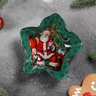 Салатник стеклянный Доляна «Счастливый Санта», 160 мл, 13,3×3,6 см - Фото 2