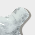 Менажница Доляна «Марбл белый», 2 секции, 27×18×2 см, цвет серый - фото 4335077