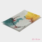 Набор для суши из стекла Доляна «Абстракция», 3 предмета: соусники 8×2 см, 8×6 см, подставка 25×15×2 см - Фото 4
