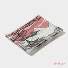 Набор для суши Доляна «Закат», 3 предмета: соусники 8×2 см, 8×6 см, подставка 25×15×2 см, стекло - Фото 3