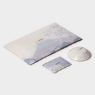 Набор для суши из стекла Доляна «Фудзияма», 3 предмета: соусники 8×2 см, 8×6 см, подставка 25×15×2 см - Фото 7