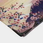 Набор для суши из стекла Доляна «Фудзияма», 3 предмета: соусники 8×2 см, 8×6 см, подставка 25×15×2 см - Фото 5