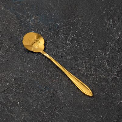 Ложка десертная Magistro «Цветок», длина 12,5 см, цвет золото