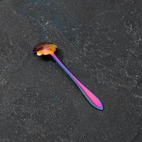 Ложка десертная из нержавеющей стали Magistro «Ромашка», длина 12.5 см, цвет хамелеон