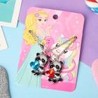 Кулоны парные "Выбражулька" неразлучники, пандочки, 40см, цветные в серебре - фото 30792771