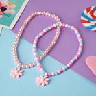 Кулоны неразлучники «Выбражулька», цветочки, 40 см, цветные - Фото 1