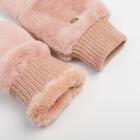 Митенки/варежки женские MINAKU, р-р 22 см, цв. пыльно-розовый - Фото 3
