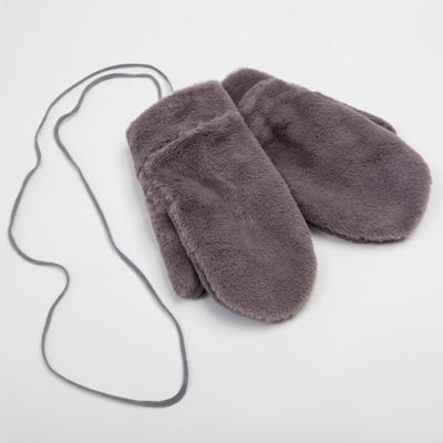 Варежки женские MINAKU «Нежные», размер 22 см, серые