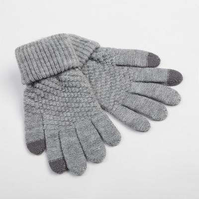Перчатки женские MINAKU однослойные, серые