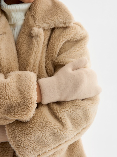 Варежки женские MINAKU «Мягкость», размер 23 см, бежевые