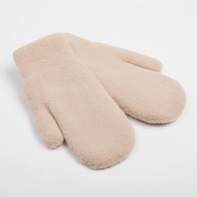 Варежки женские MINAKU «Мягкость», размер 23 см, бежевые