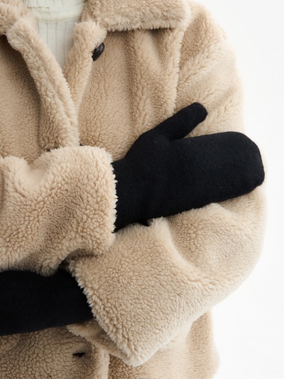 Варежки женские MINAKU «Мягкость», размер 23 см, чёрные