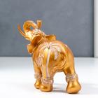 Сувенир полистоун "Африканский слон с пальмами" состаренное золото 14х7х16,5 см - фото 21378145