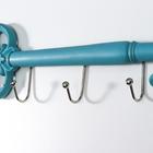 Крючки декоративные полистоун "Ключ ажурный" голубая патина 9х3х31,5 см - фото 6479118