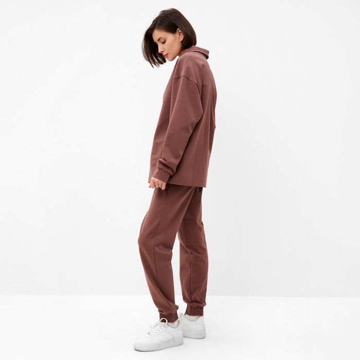 Костюм женский (джемпер, брюки) MINAKU: Casual Collection цвет шоколадный, размер 44 51273