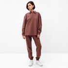 Костюм женский (джемпер, брюки) MINAKU: Casual Collection цвет шоколадный, размер 46 7393732