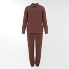 Костюм женский (джемпер, брюки) MINAKU: Casual Collection цвет шоколадный, размер 52 - Фото 6