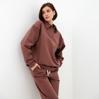 Костюм женский (джемпер, брюки) MINAKU: Casual Collection цвет шоколадный, размер 42 - Фото 3