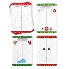 Новогодний набор пиши-стирай «Новый год: Рисуй двумя руками. Снежинки, зверята и Дед Мороз», 20 карт, 3+ - Фото 4